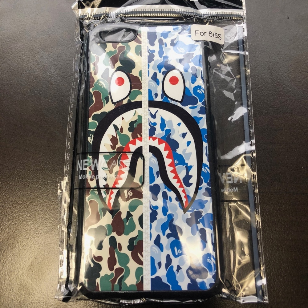 bape camo flag for iPhone 6/6s Black Case